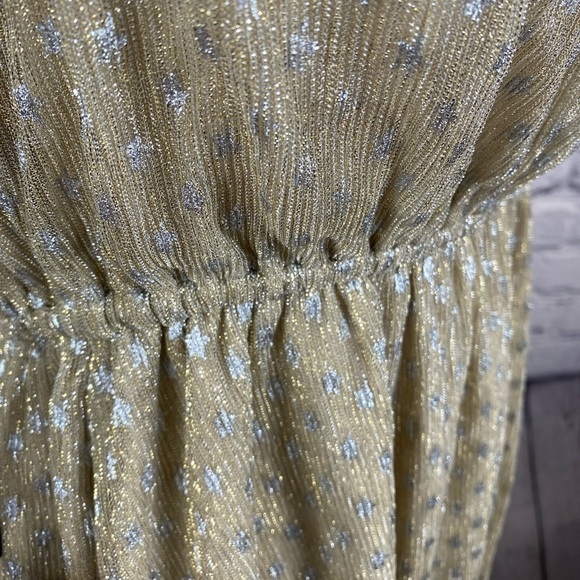 House of Harlow 1960 Revolve Star Gold Boho Babydoll Dress Y2K NWT - Picture 7 of 13